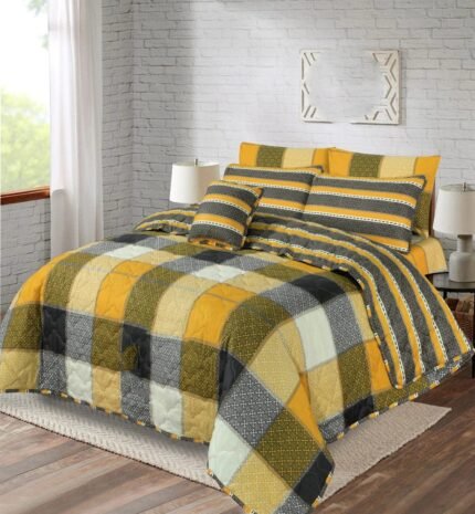 Cotton Comforter Set 7Pcs Design 3017
