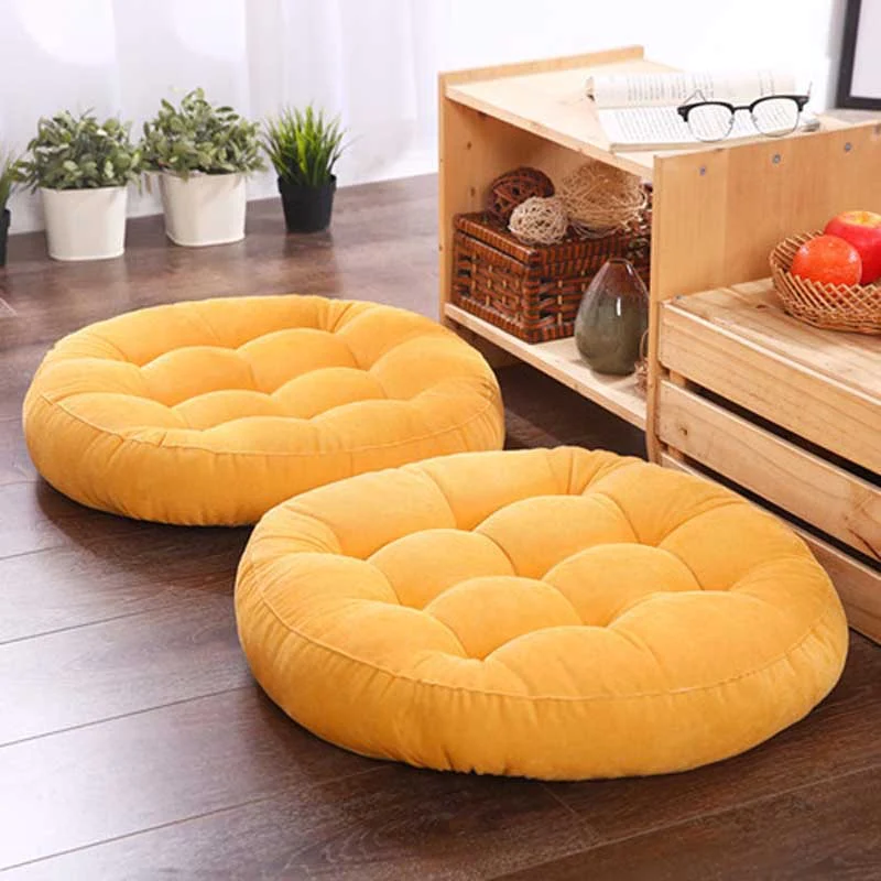 mustrardfloorcushion